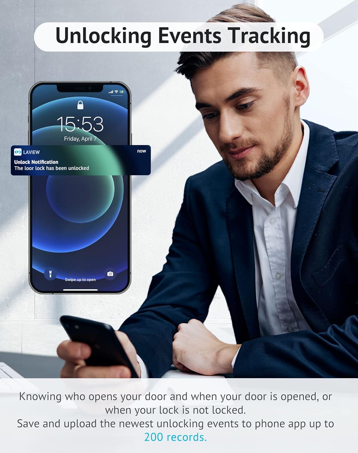 LV06 Bluetooth Smart Lock - Works with LaView APP