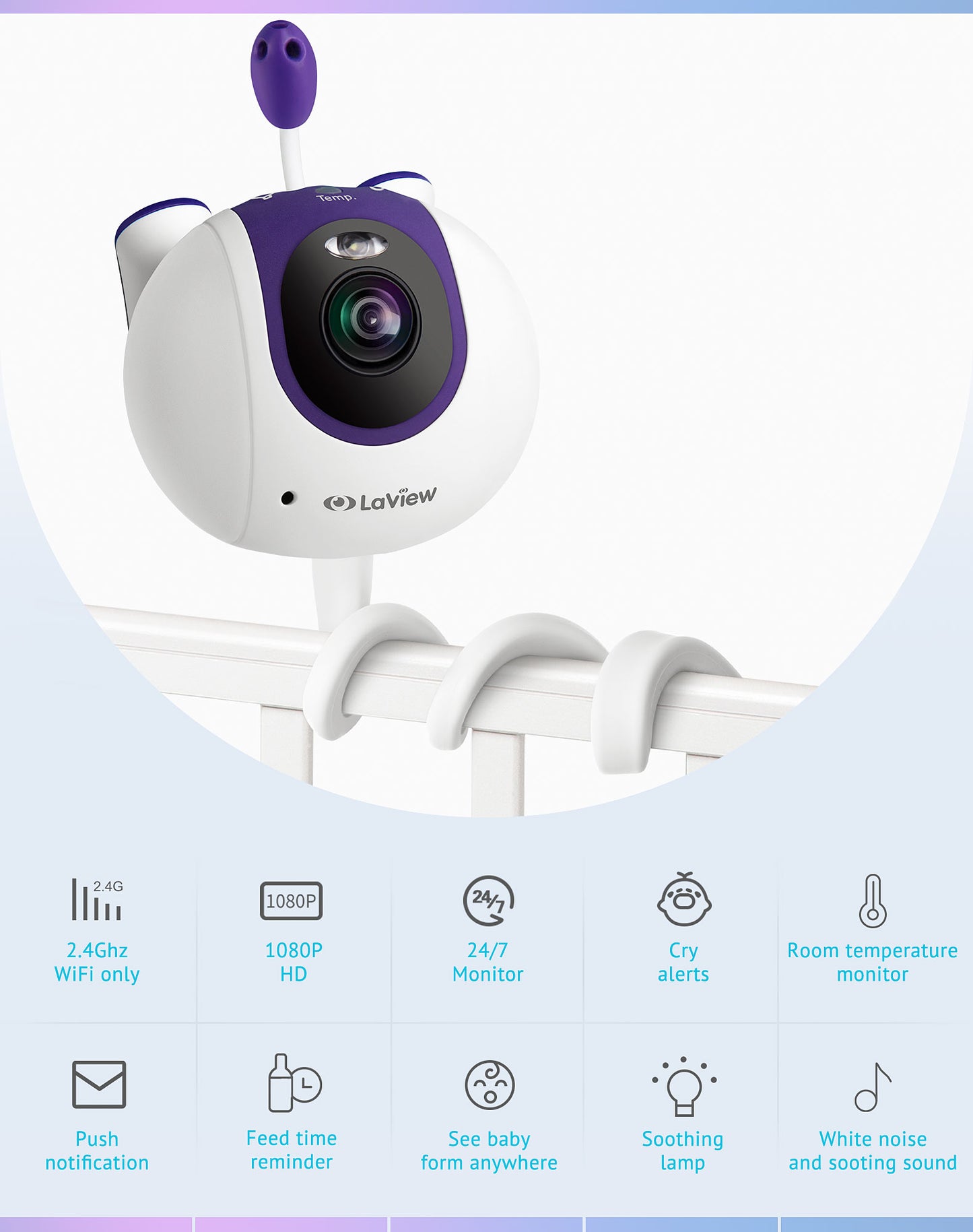E1 Baby Monitor with temperature and humidity sensor