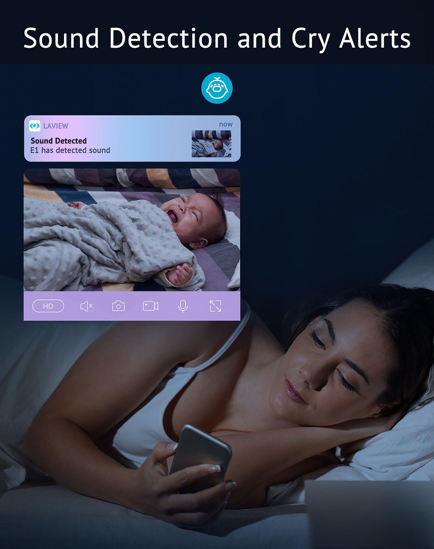 E1 Baby Monitor with temperature and humidity sensor