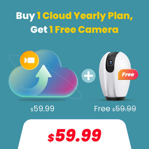 Buy 1 cloud plan, get 1 Free Indoor Camera