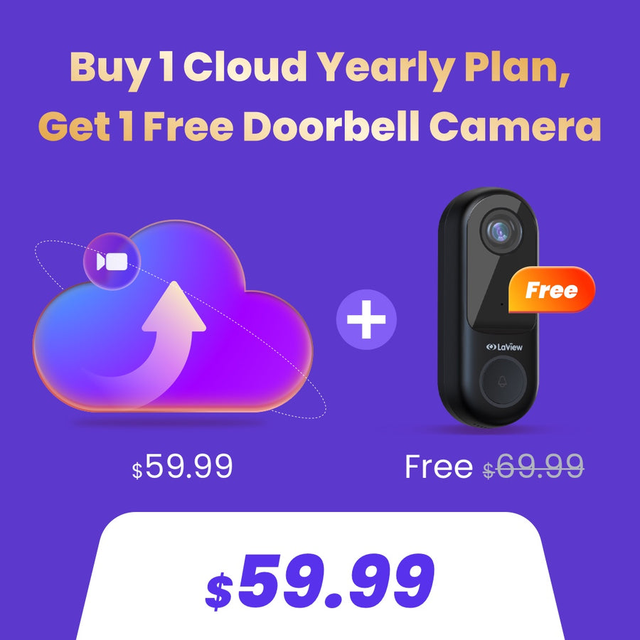 Buy 1 cloud plan, get 1 Free Dollbell Camera