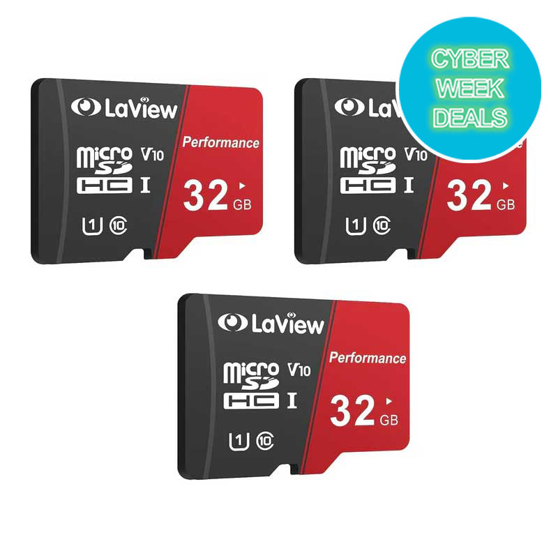 LaView 32GB Micro SD Card (3-Pack), Micro SDXC UHS-I Memory Card – 95MB/s