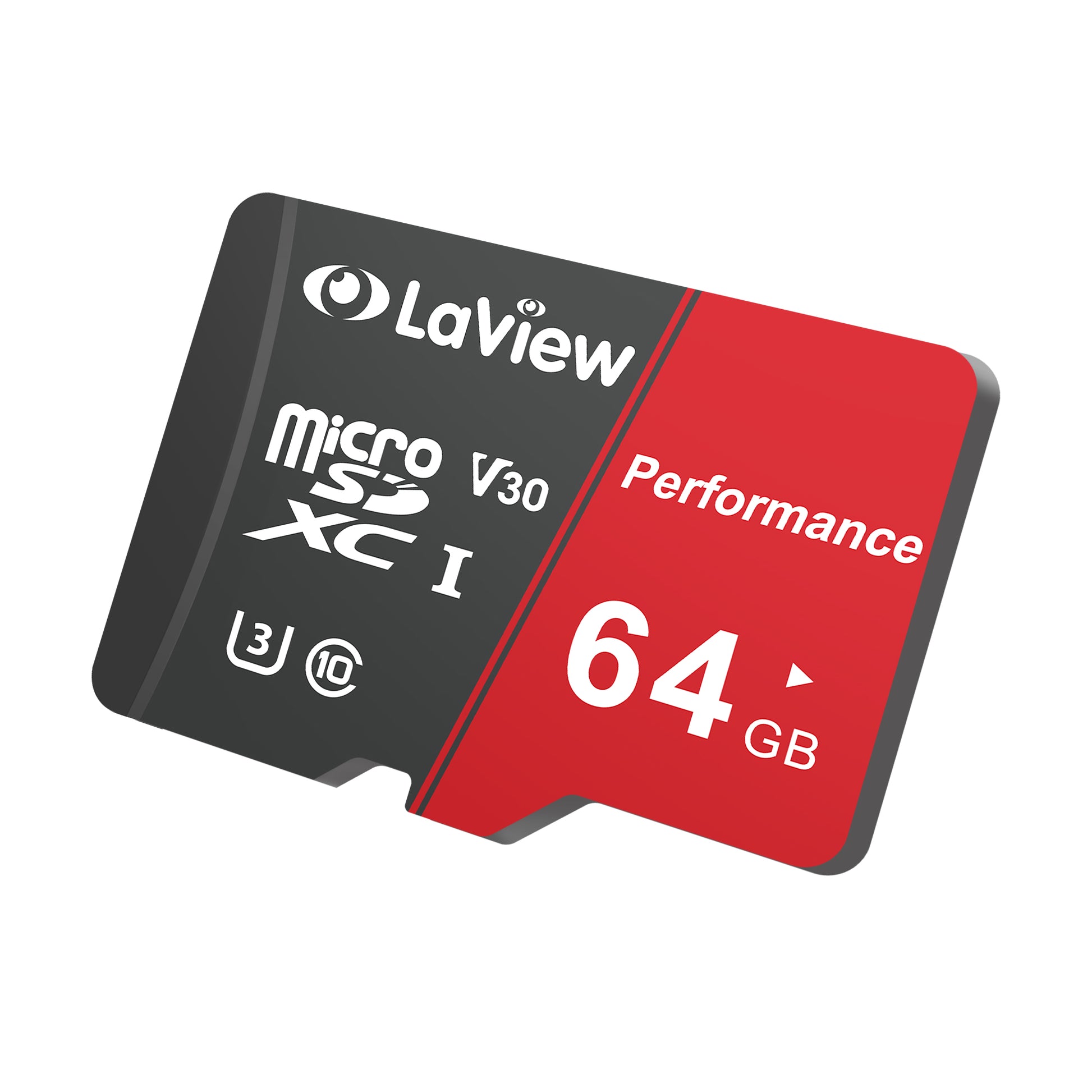 LaView 64GB Micro SD Card, Micro SDXC UHS-I Memory Card – 95MB/s,633X,U3,C10, Full HD Video V30, A1, FAT32, High Speed Flash TF Card P500 for