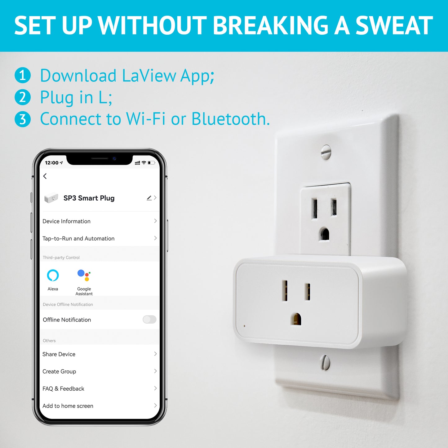 SP3 WiFi Smart Plug - works with LaView App
